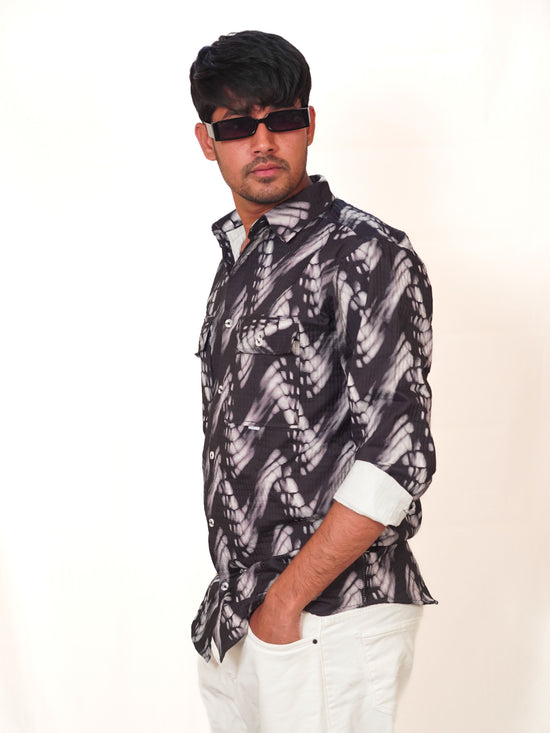 Double-Cloth Printed Shirt.